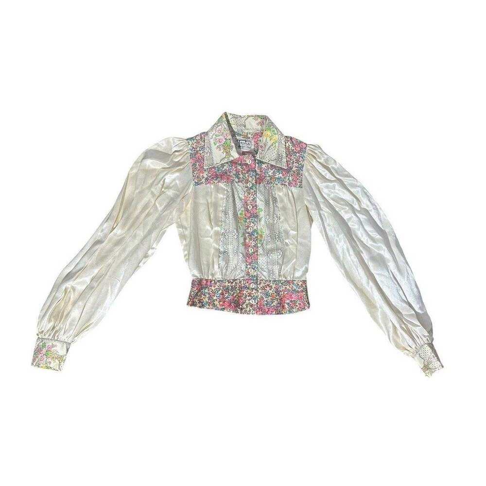Vintage Trivia By Charm Of Hollywood Prairie Button Down Top Cottage Core Fairy